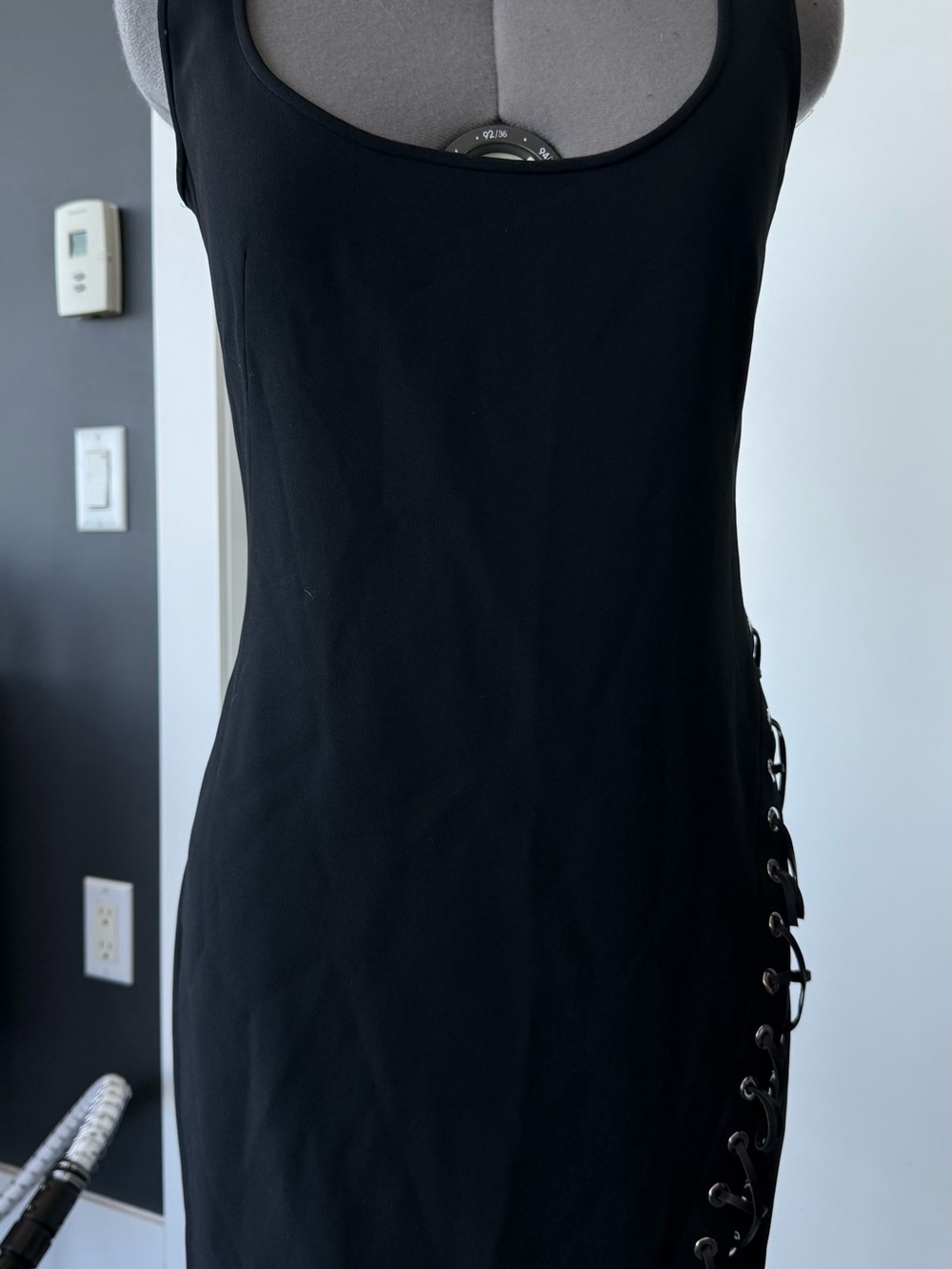DSQUARED2 Black Women's Dress with Grommet and lace up detail